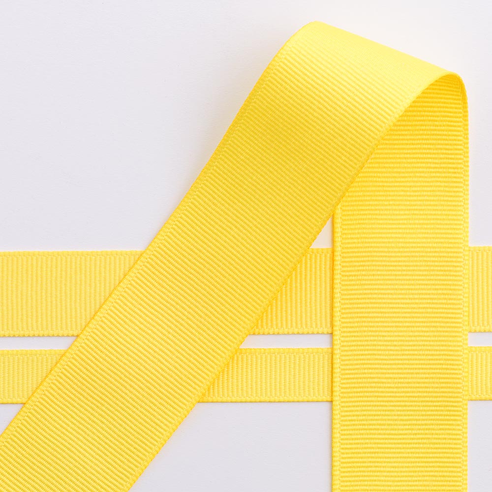 10mm Yellow Grosgrain Ribbon 10M