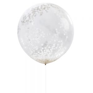 36inch White Confetti Balloons