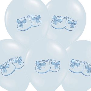 Blue Bootee Baby Shower Balloons