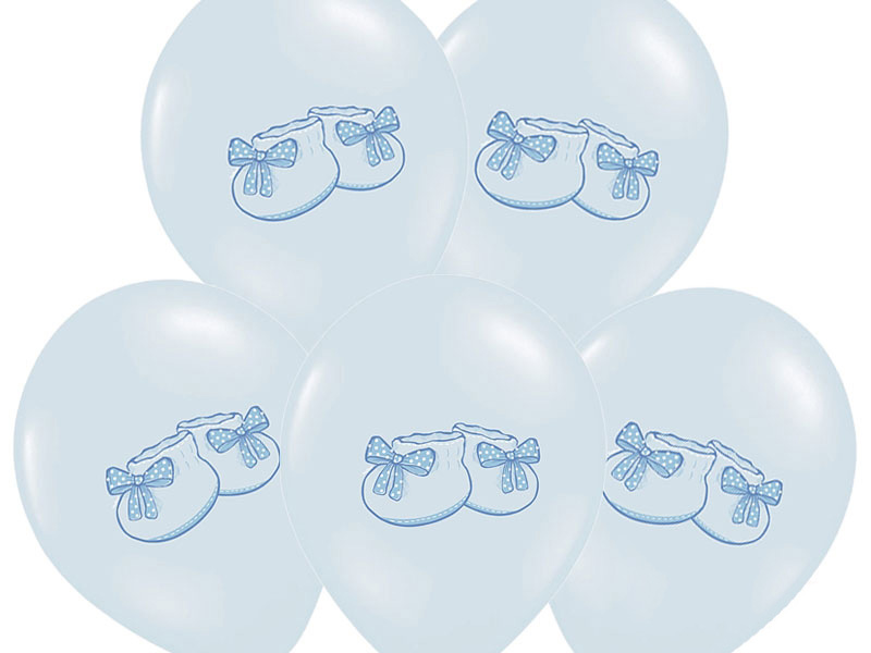 Blue Bootee Baby Shower Balloons