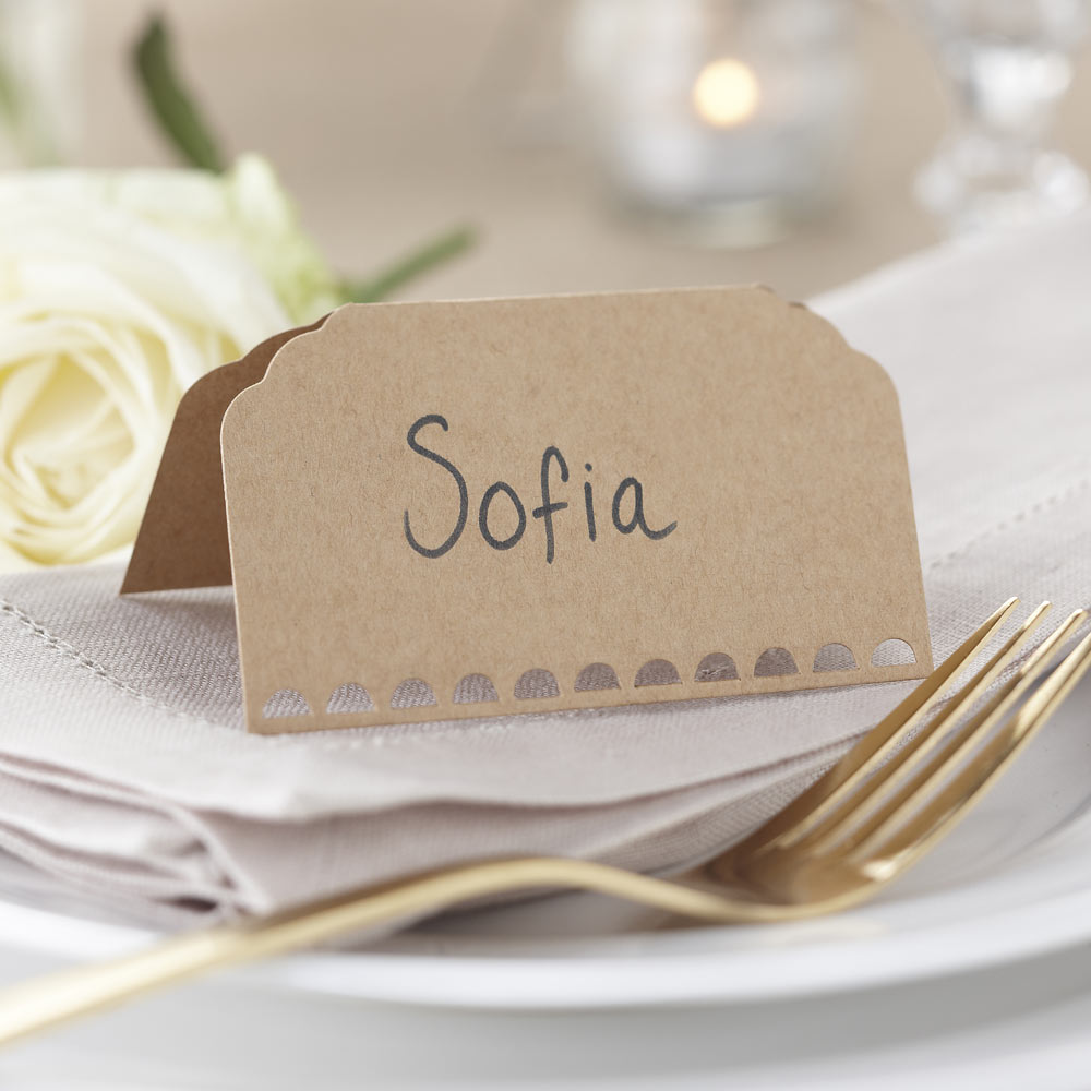 Brown Kraft Place Cards By Favour Lane