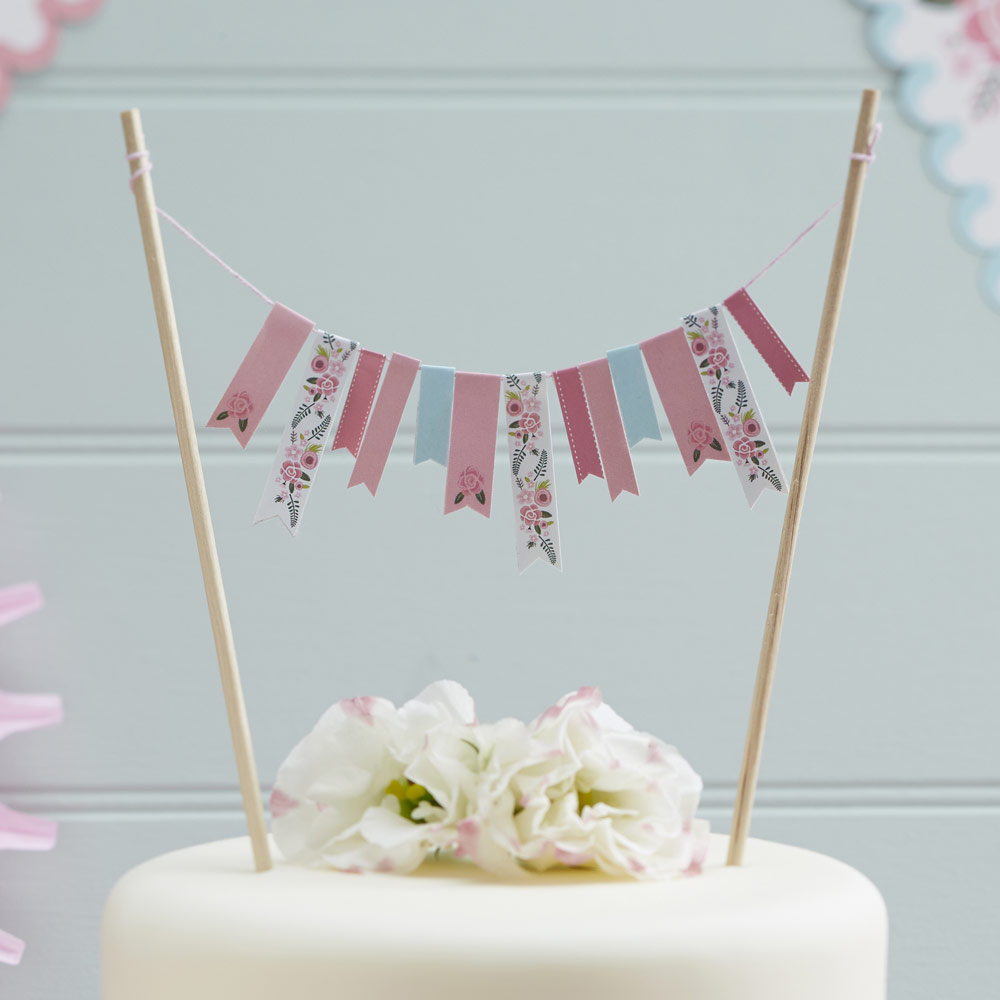 Fancy Floral Cake Bunting