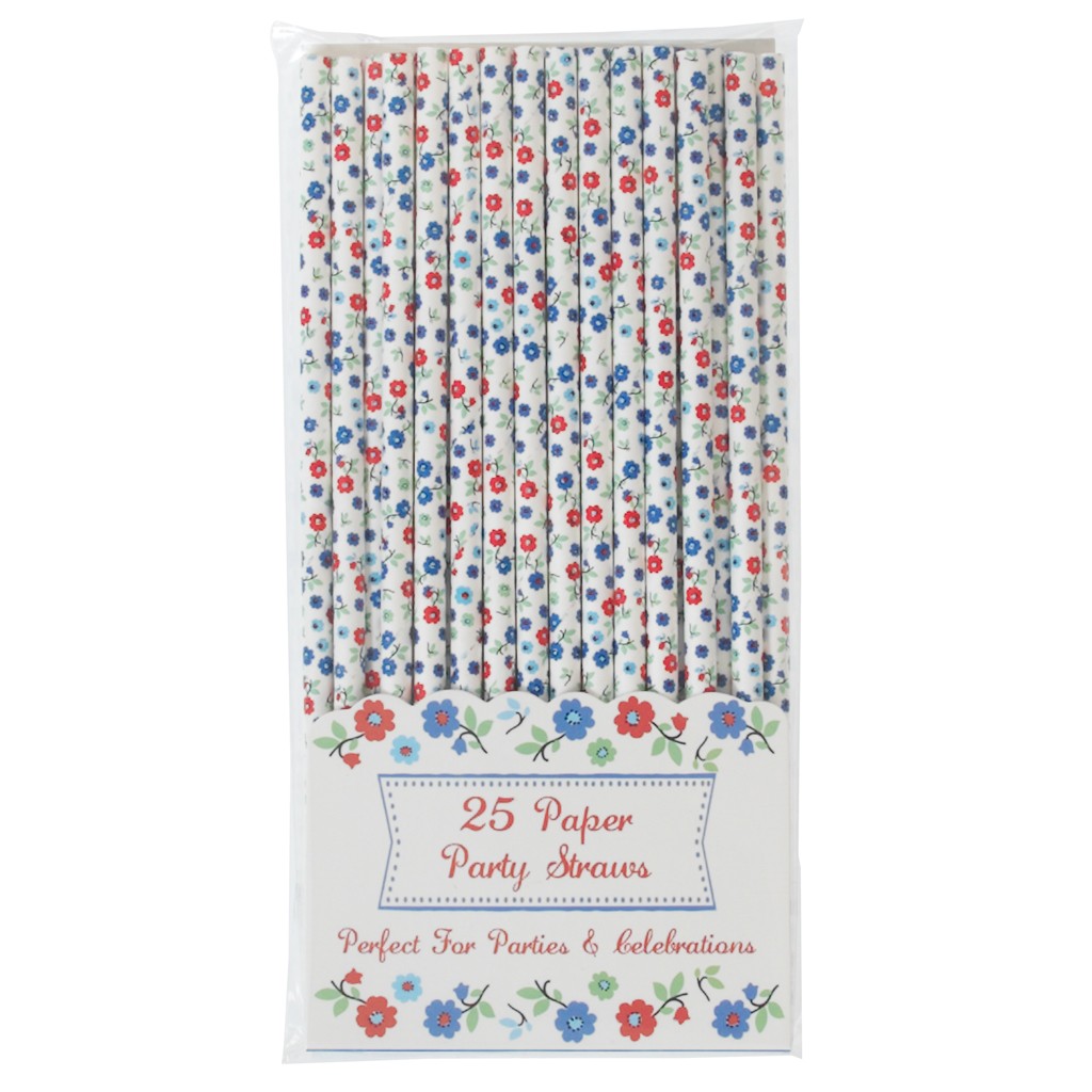 Forget Me Not Paper Straws