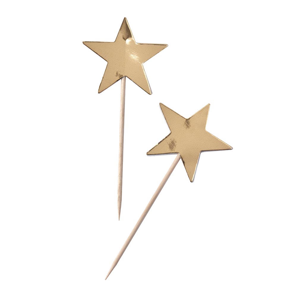 Gold Foiled Star Cupcake Topper