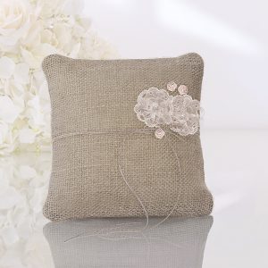 Hessian Ring Bearer Pillow
