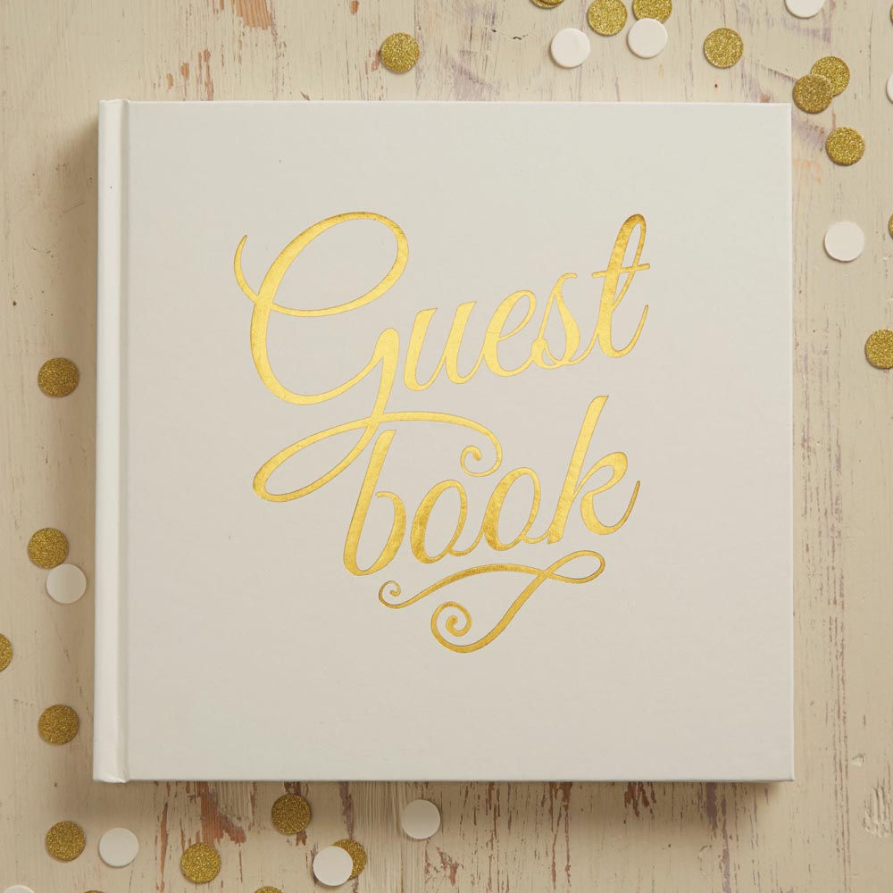 Ivory & Gold Foiled Wedding Guest Book