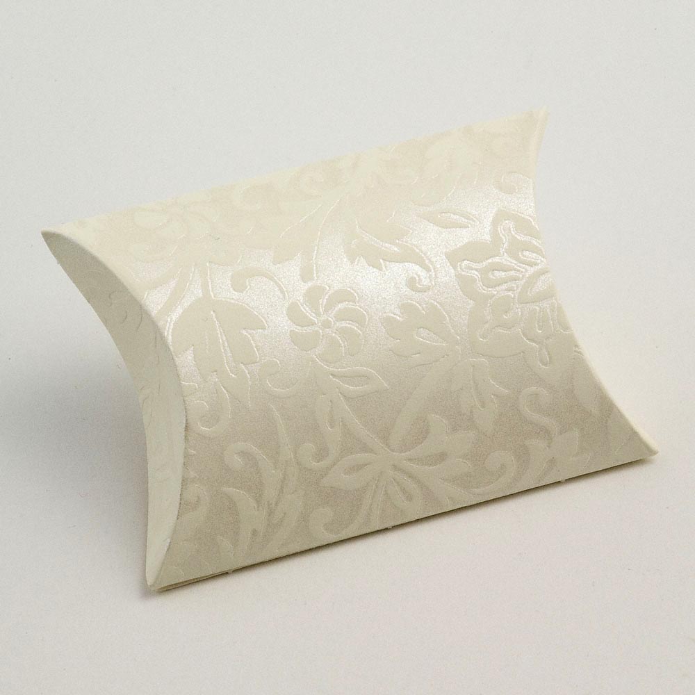 Ivory Diamante Pillow Favour Box