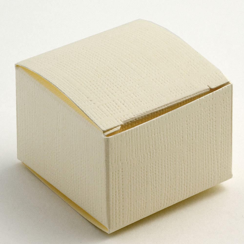Ivory Silk Square Favour Box
