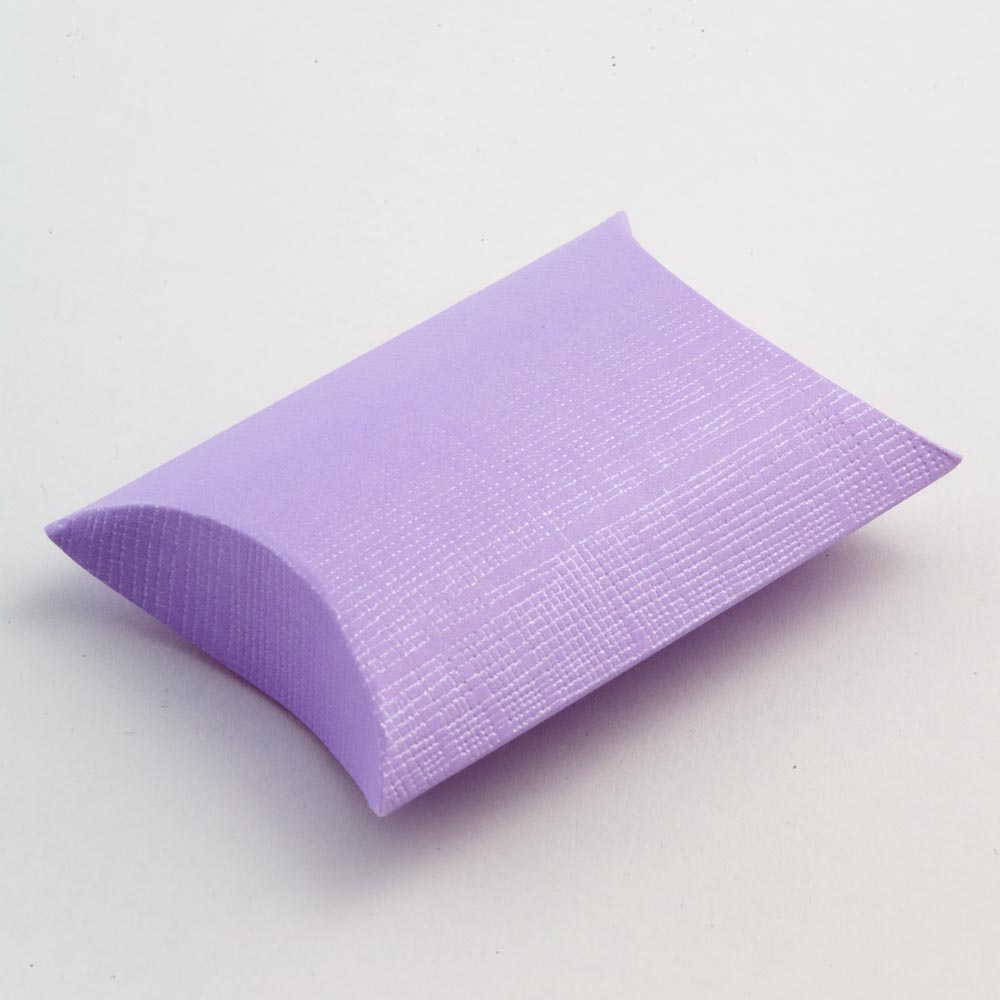 Lilac Silk Pillow Favour Box