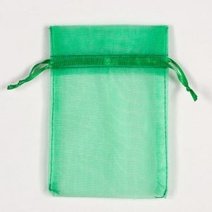 Medium Bright Emerald Organza Favour Bag