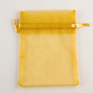 Medium Gold Organza Favour Bag