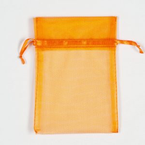 Medium Orange Organza Favour Bag