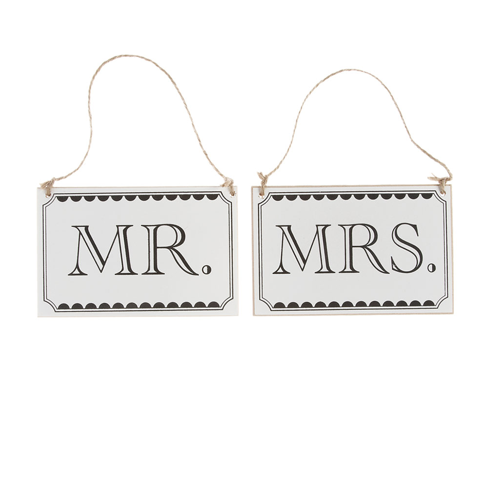 Mr & Mrs Hanging Signs