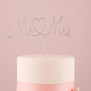 Mr And Mrs Wire Cake Topper