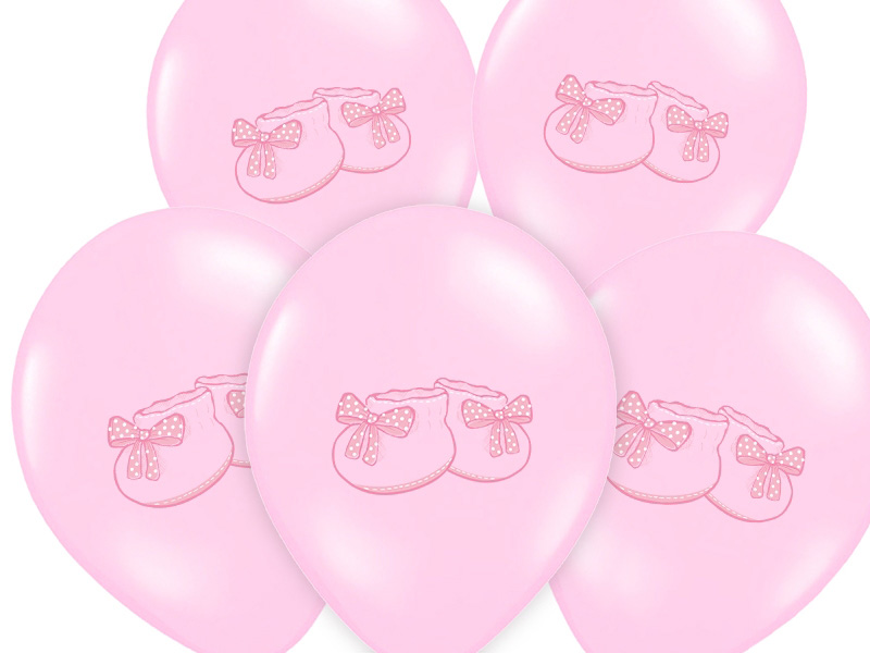 Pink Bootee Baby Shower Balloons