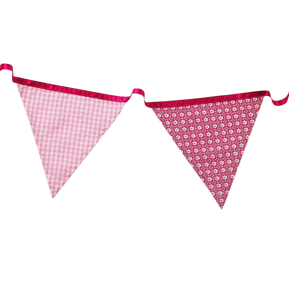 Pink Fabric Bunting