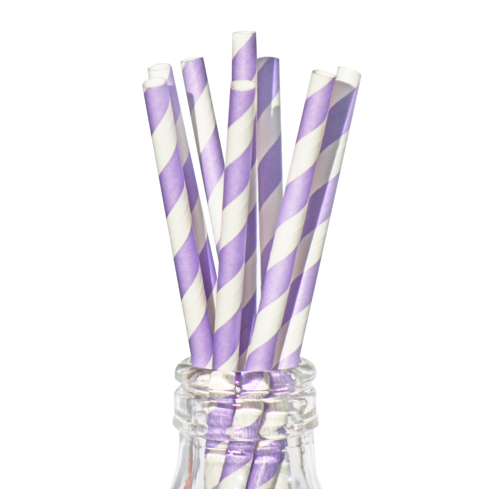 Purple Paper Straws