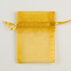 Small Gold Organza Favour Bag