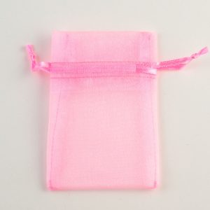 Small Pink Organza Favour Bag