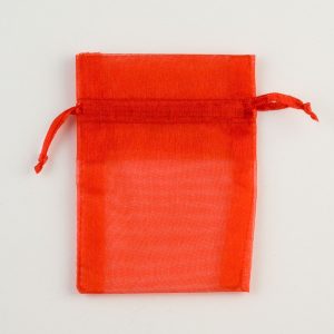 Small Red Organza Favour Bag