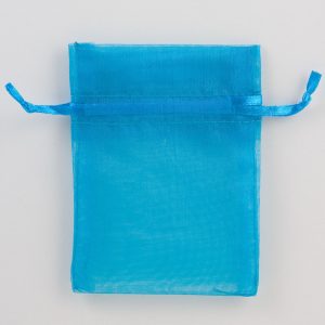 Small Turquoise Organza Favour Bag