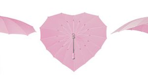 Heart Umbrellas - Soft Pink