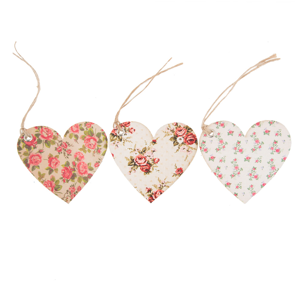 Vintage Floral Heart Tags