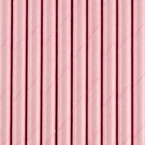 Solid Pink Paper Straws