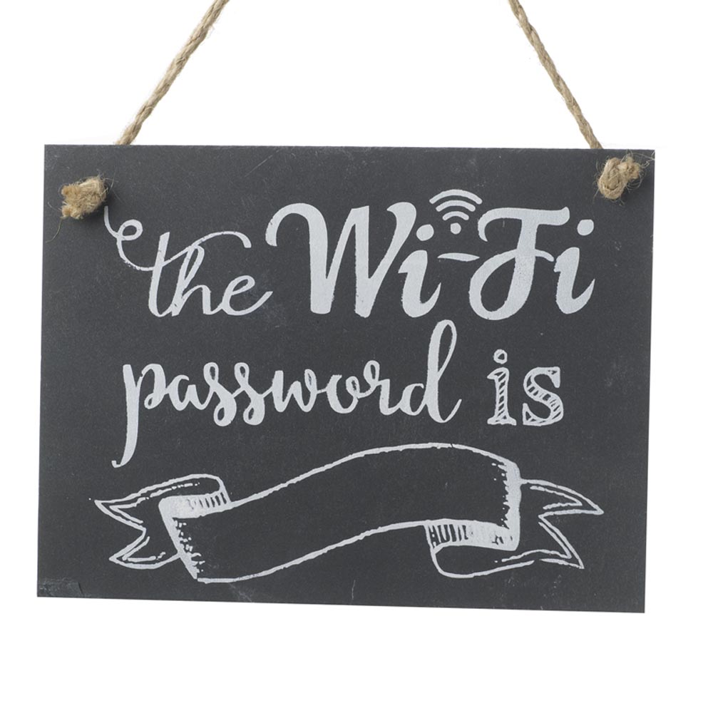 WiFi Password Slate Sign