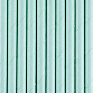 Solid Sky Blue Paper Straws