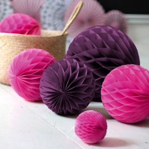 Pink 30cm Honeycomb Ball