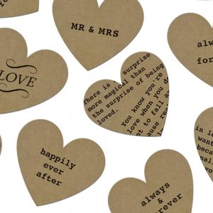 Kraft Heart Table Confetti