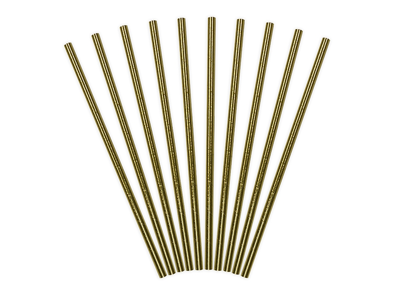 Metallic Gold Foil Paper Straws