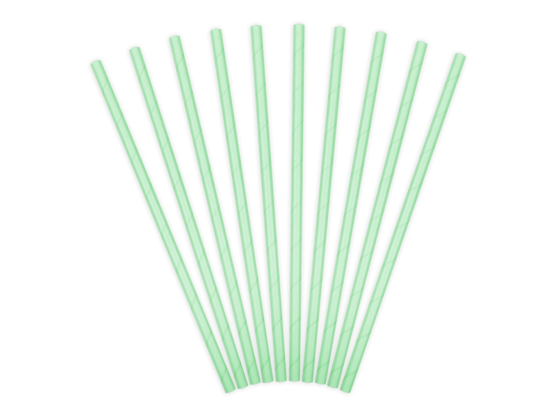 Solid Mint Green Paper Straws