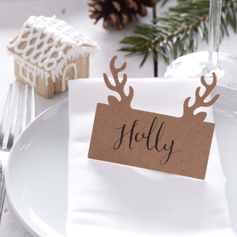 Stag Head Shaped Place Card