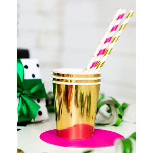 Solid Metallic Gold Paper Cups
