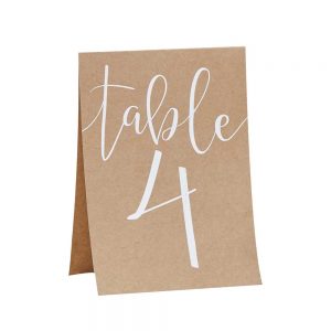 Rustic Table Numbers Tent Cards 1-12
