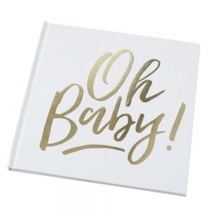 Gold Foiled Oh Baby! Guest Book