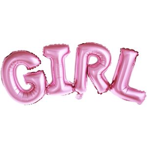 Pink Foiled Girl Balloon