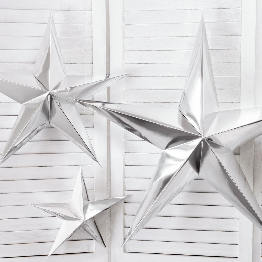 Large Silver Paper Star 70cm