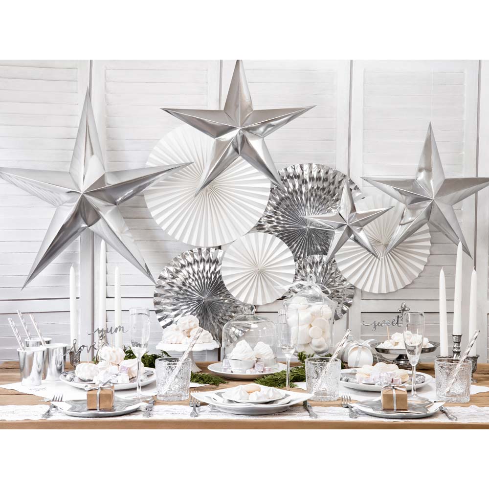 Large Silver Paper Star 70cm