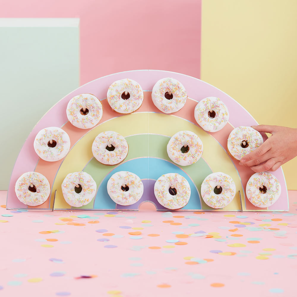 Rainbow Donut Wall