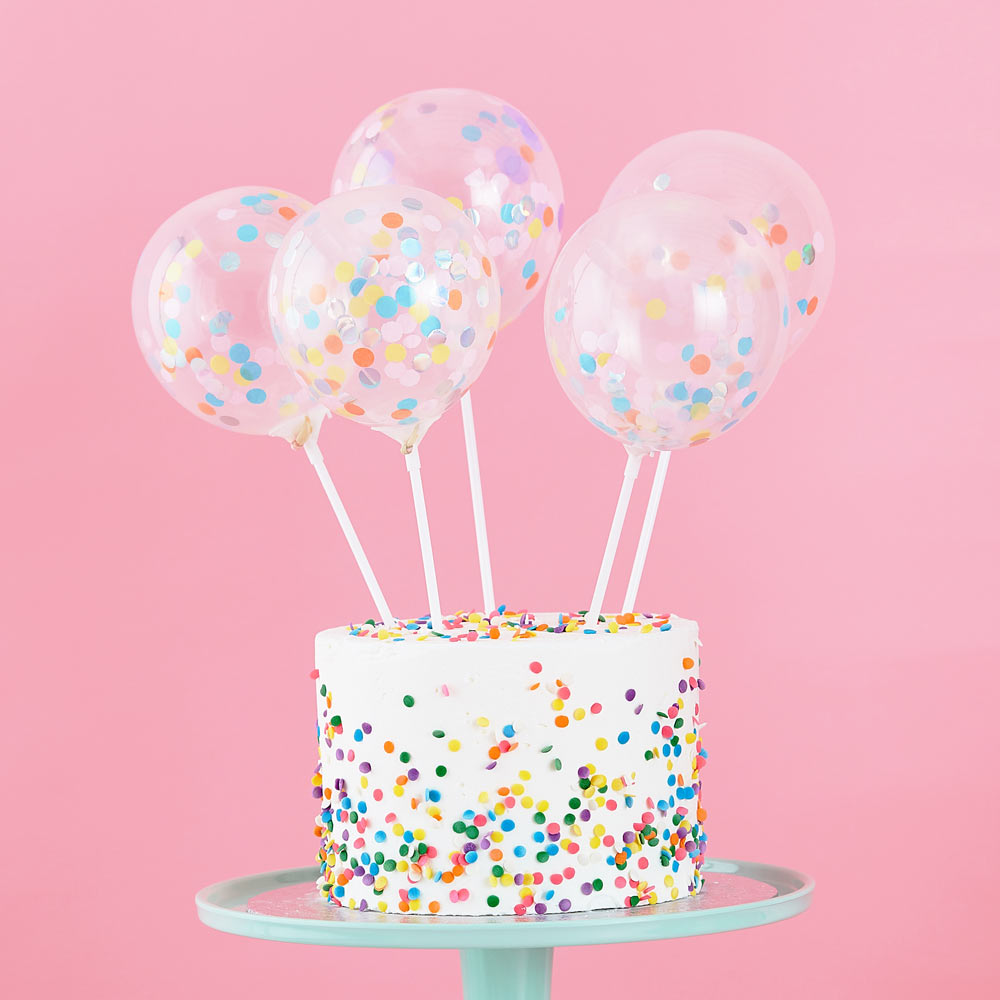 Mini Confetti Balloon Kit Cake Topper